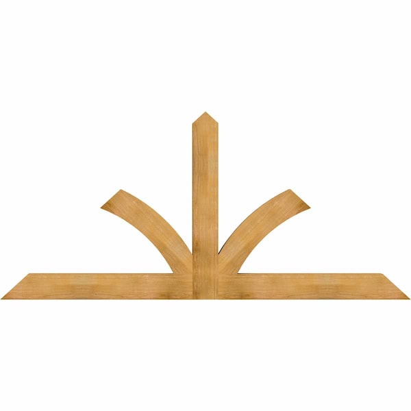 Ekena Millwork Richland Rough Sawn Timber Gable Bracket, Western Red Cedar, 96"W x 44"H x 4"D x 6"F, 11/12 Pitch GBW096X44X0406RIC00RWR - main